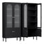 Artiss 2x Buffet Sideboard Cabinet Pantry 5-Tier Storage Cupboard Fluted Black