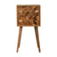Mini Cube Carved 2 Drawer Bedside