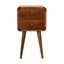 Mini Chestnut Curved Bedside