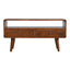 Curved Chestnut Media Unit