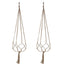 4 pack Hemp Rope Plant Hanger Hanging Planter 47.2 Inch for Plant Pot, Without Pot and Plant (Light Brown-Hemp)