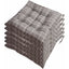 6 Pcs Chair Cushions, Decorative Cushion, Chair Cushion, Garden Cushions, 12 Stitched Details, Different Patterns, Polyester, a, 40 x 40 cm