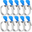 10 Pcs 1-1/2 Inch Pool Backwash Hose Clamp Adjustable Worm Gear Stainless Steel Hose Clamp Metal Pipe Tool for PVC Tubing Plumbing Dust Collection Automotive Mechanical Application