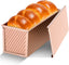 Pullman Loaf Pan with Lid, 13x4 inch, Premium 2.2LB Nonstick Sandwich Bread Loaf Pan for Homemade Sourdough Bread, Heavy Duty Carbon Steel Corrugated Toast Box with Cover for Baking, Bakeware
