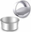2-Pack 6-Inch Cake Pans Non-Stick Deep Aluminium Round Cake Pans with Removable Bottom for Baking - Baking - Weddings - Birthdays - Christmas Celebrations