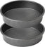 9" Round Cake Pan Set o 2, 0.8mm Thick Heavy Duty Bakeware or Tiered & Layered Cakes, Nonstick Baking Pan with Diamond Texture or Even Heating, Cake Mold