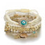 1 Pcs Hand Bracelet Boho Charms Stretch Stackable Bracelet Handmade Multicolor Crystal Beaded Lucky Protection Bangles Strand Bracelet
