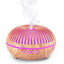 550ML Wood-Grain Aroma Diffuser and Humidifier with Bluetooth Speaker, 7-Color LED Night Light, Remote Control, Timer, and Auto Shut-Off – Light Wood