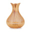 Wood Grain Flower Vase Diffuser and Humidifier, 7-Color LED Light, Timer, and Remote Control, 500 mL Ultrasonic Aroma Diffuser—Light Wood