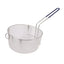 Frying Basket Stainless Steel Long Handle Reusable Rust Resistant Fry Net for Fish Chicken Nuggets Rubber Handle