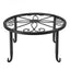 Single Layer Iron Plant Stand Floor Standing Simple Low Plant Pot Stand Balcony Living Room Flower Pot Shelf 22x22x12cm / 8.7x8.7x4.7in Black
