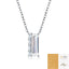 Elegant Moissanite Pendant Necklace with Square Cut Gemstone, Hypoallergenic 925 Silver Plated Chain, Adjustable Length for Daily Wear, Includes GRA Certificate, Ideal for Casual and Formal Outfits (Moissanite, Premium S925)