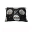 Sequined Black Silver Breakfast Filled Cushion