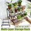 Metal Plant Stand 3 Tier Garden Shelf Flower Pot Rack Indoor Outdoor Display