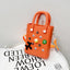 EVA Large Capacity Crossbody & Handbag - Customizable with Charms, Lightweight & Versatile,Orange (with DIY accessories)