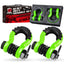 Gift Box Set of Green 3/4" D-Ring Tow Shackle (2 Pack) - Carbon Steel Bow Shackle with Nut & Cotter Pin, 20T Break Strength for Off-Road Recovery Trailer