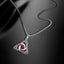 Silver Celtic Trinity Knot Pendant with Red Gemstone - Stainless Steel & Alloy Viking Triquetra Necklace for Men Women, 60cm Pearl Chain