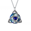 Sep Celtic Knot Heart Shaped Birthstone Necklace for Women - 12 Birth Month Colours Zircon Pendant and Hypoallergenic Stainless Steel Chain with Gift Box