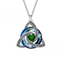 May Celtic Knot Heart Shaped Birthstone Necklace for Women - 12 Birth Month Colours Zircon Pendant and Hypoallergenic Stainless Steel Chain with Gift Box