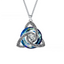 Apr Celtic Knot Heart Shaped Birthstone Necklace for Women - 12 Birth Month Colours Zircon Pendant and Hypoallergenic Stainless Steel Chain with Gift Box