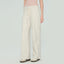 Size L White Women’s High Waisted Straight Leg Lounge Pants - Drawstring Casual Trousers - Stretch Activewear Pants for Yoga Pilates Travel and Everyday Wear
