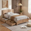 Artiss Single Bed Frame with 2 Drawers Wooden Bed Base Walnut