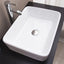 Square Above-counter Top-mount Ceramic Bathroom Basin Vanity Sink