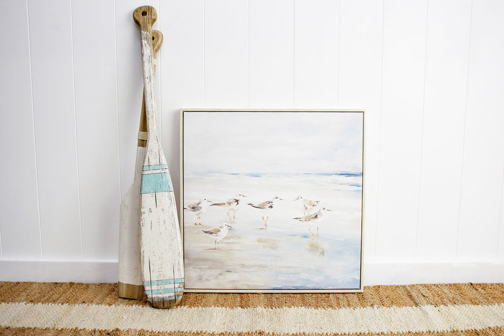 Framed Canvas Sandpipers