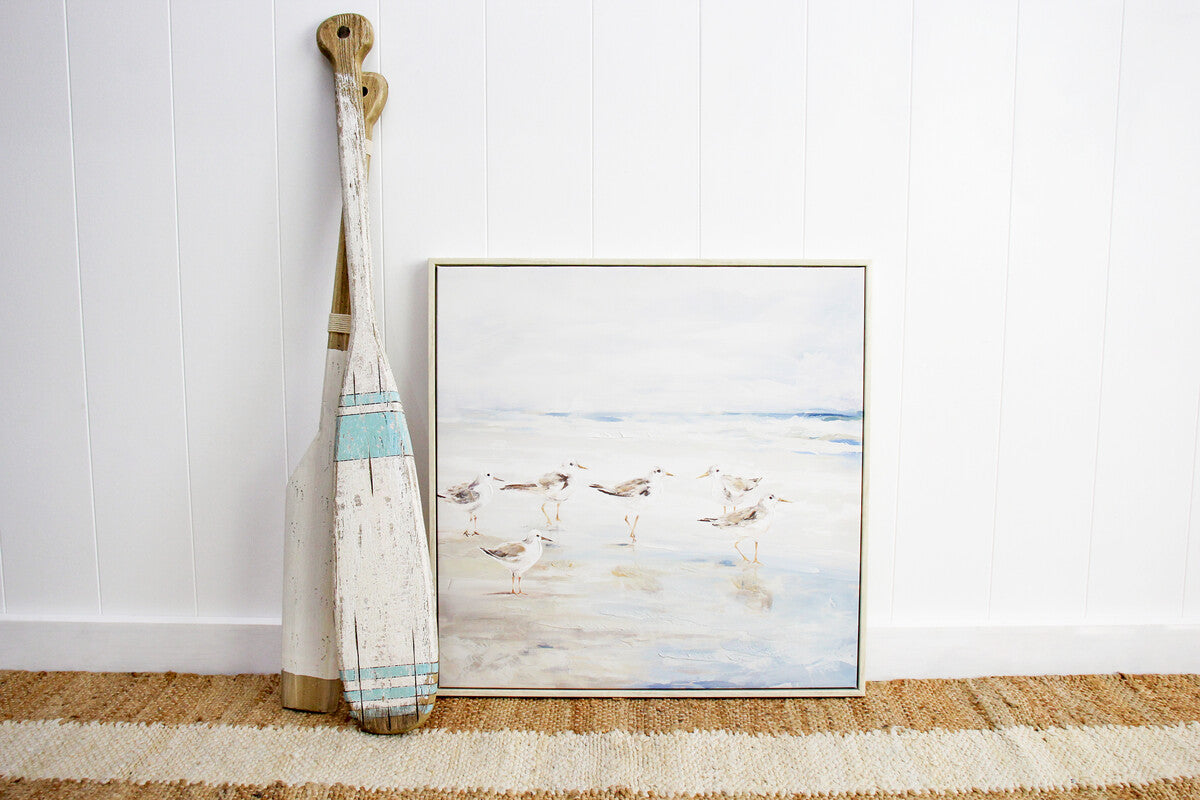 Framed Canvas Sandpipers