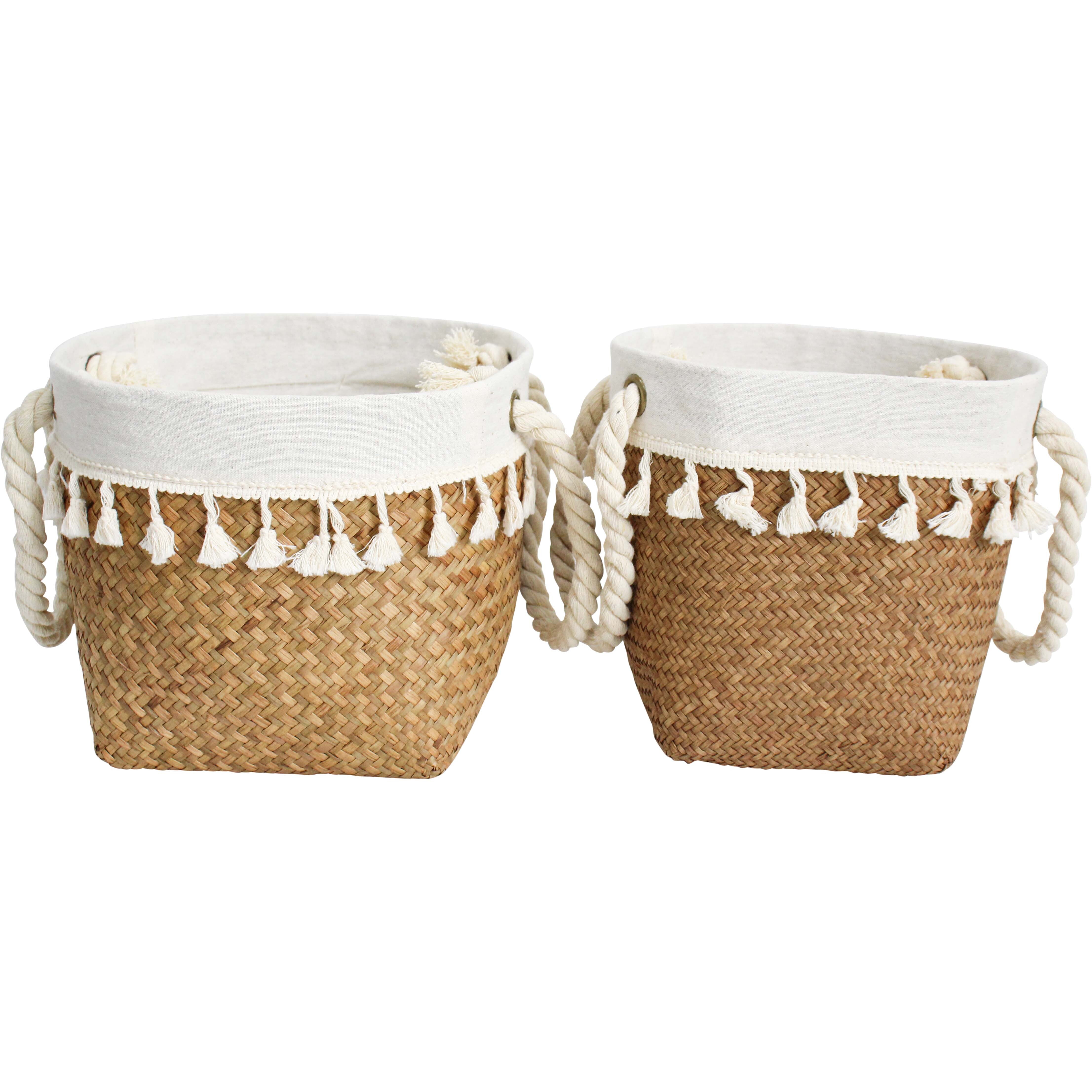 Woven Lined Baskets S/2 Main image