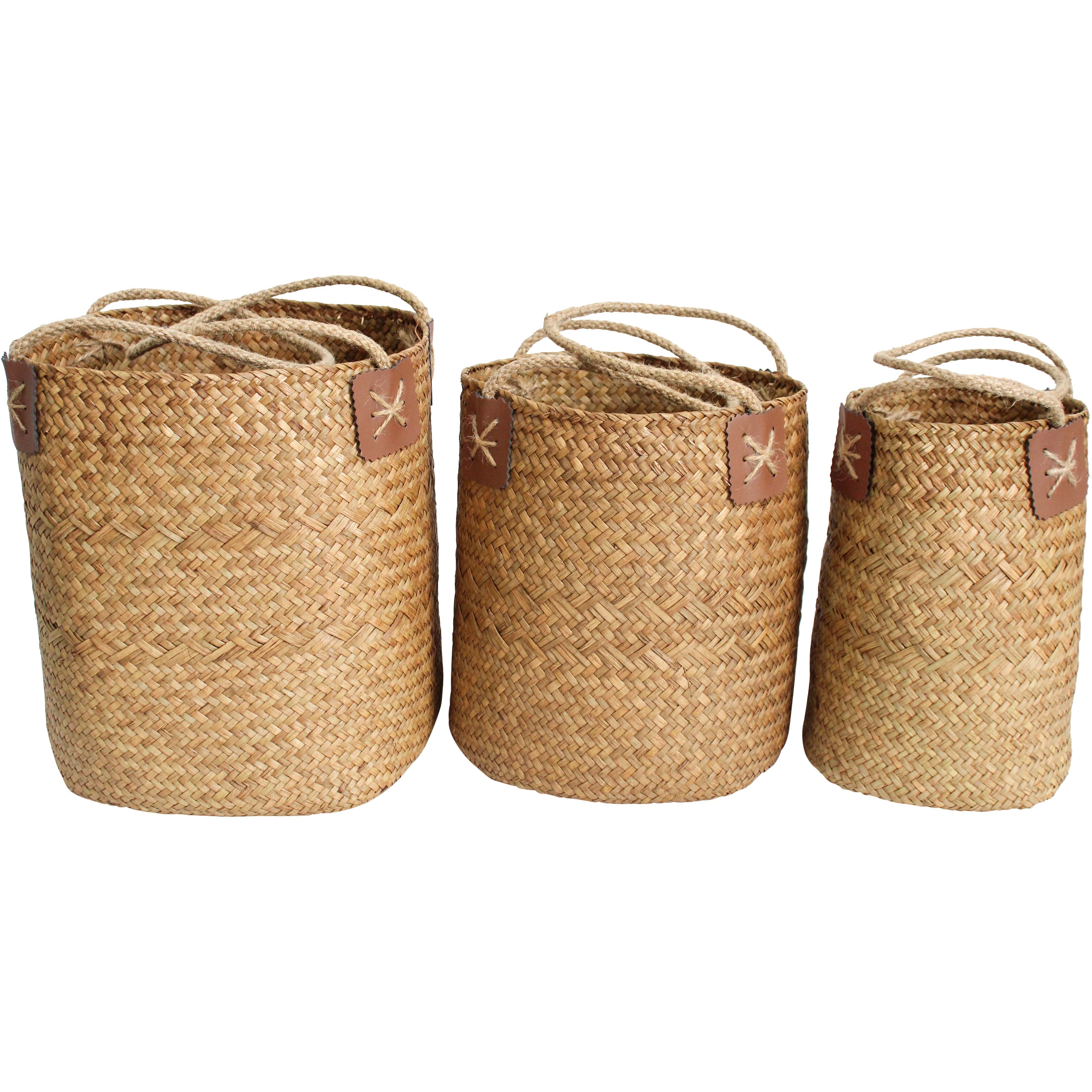 Woven Planter S/3 Storage Natural Main image