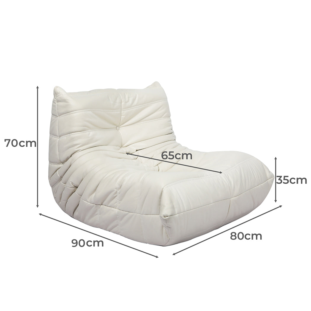 Caterpillar Floor Chair Sofa Beige Secondary image