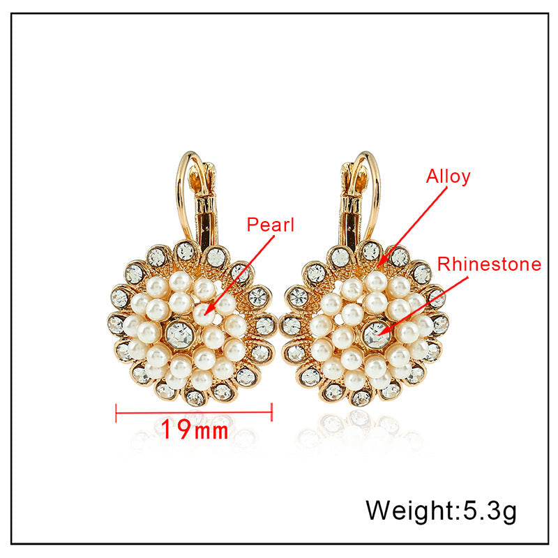 Bohemian Sun Flower Earrings - Gold - Earrings