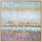 Framed Canvas Rain Mustard