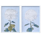 Framed Print Asstd White Flowers