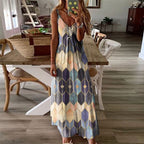 Summer Casual Printed Camisole Long Dress - Dresses