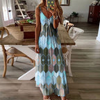 Summer Casual Printed Camisole Long Dress - 6 color / 2XL - Dresses