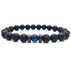 Tiger Eye Stone Bracelet Natural Stone Bracelet - Volcanic rock / 8mm - Stone Bracelets