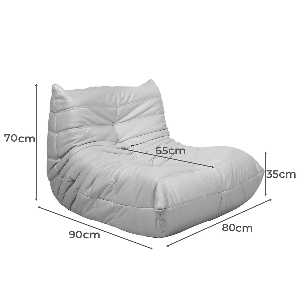 Levede Floor Chair Caterpillar Sofa Grey-2006733015677538306