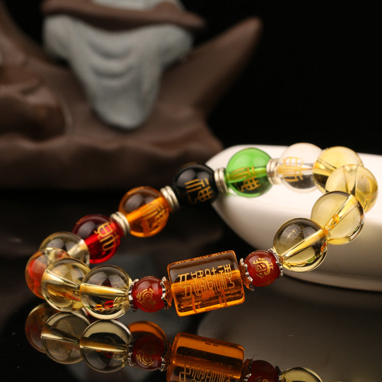 Citrine bracelet natural stone bracelet - 10 mm - Stone Bracelets