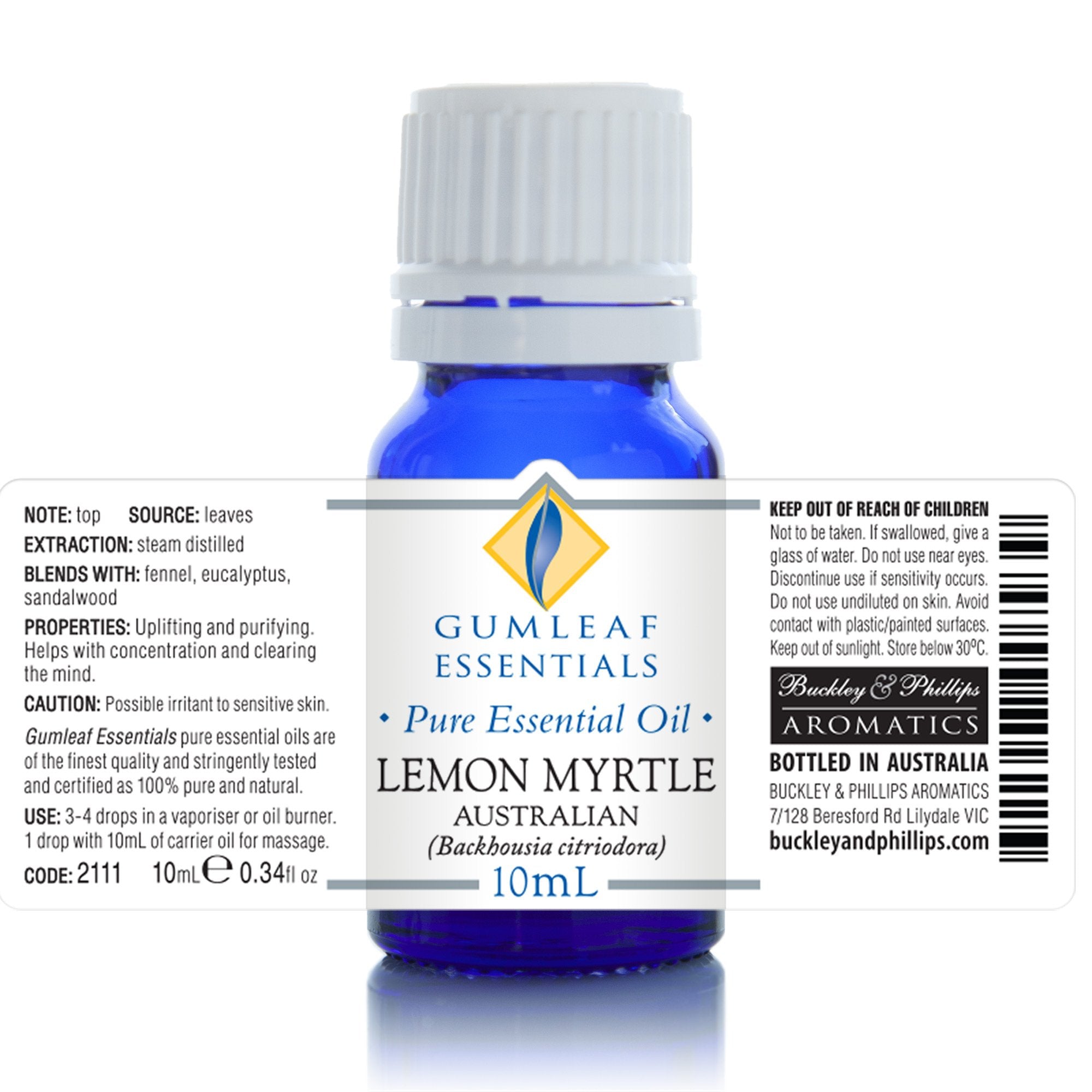Lemon Myrtle Australian Essential Oil 10ml