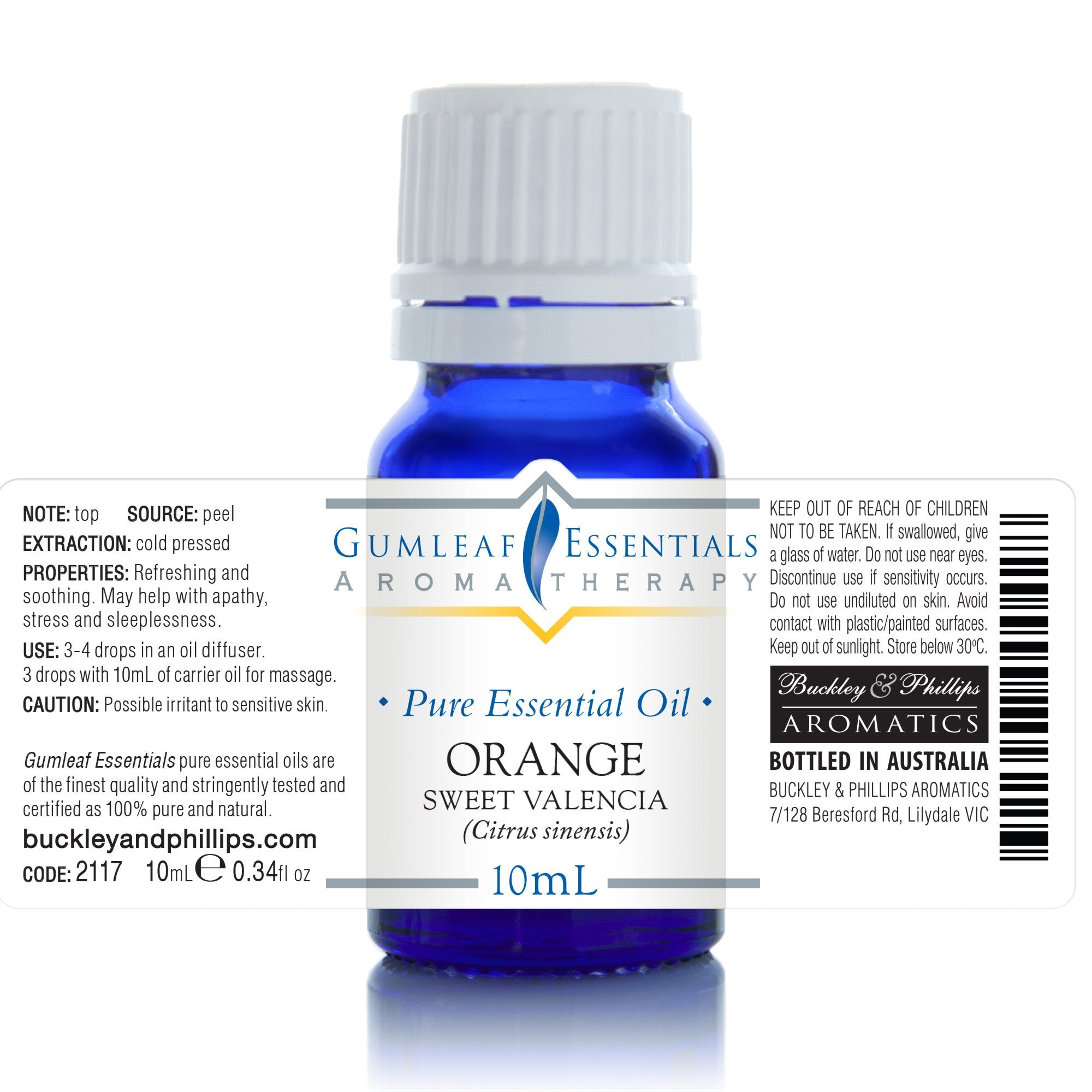 Orange Sweet Valencia Essential Oil 10ml