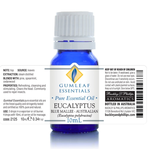 Eucalyptus Blue Mallee Australian Essential Oil 10ml