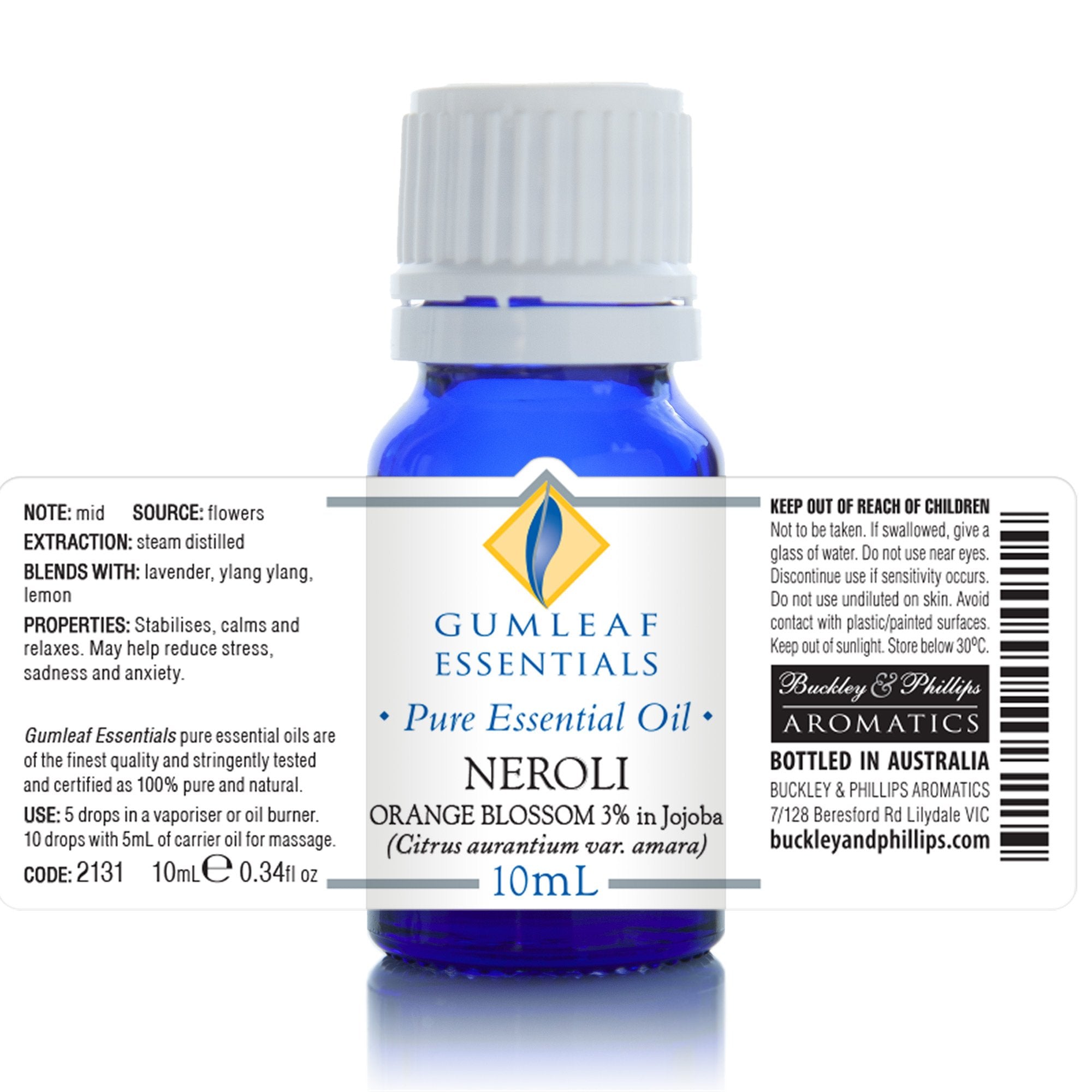 Neroli Orange Blossom (3% In Jojoba) Essential Oil 10ml