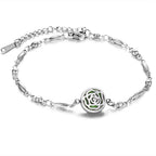 Stainless Steel Openable Aromatherapy Essential Oil Diffuser Box Adjustable Life Tree Essential Oil Bracelet - 11style