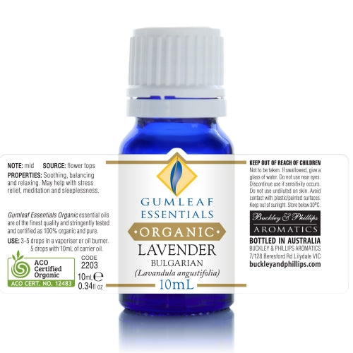 Organic Lavender Bulgarian Essential Oil 10ml