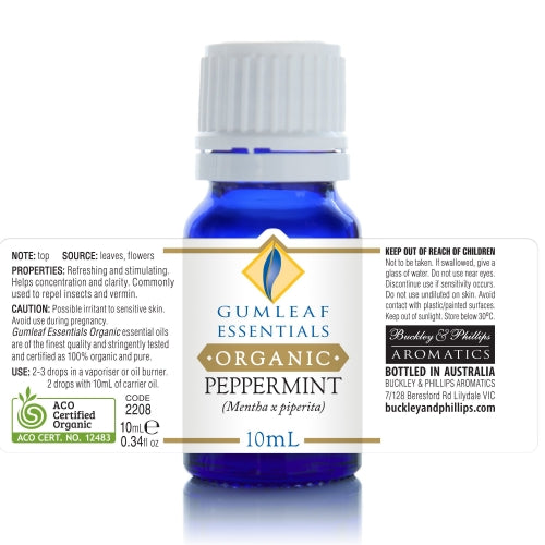 Organic Peppermint Essential Oil 10ml