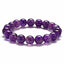 Tiger Eye Stone Bracelet Natural Stone Bracelet - Amethyst / 10mm - Stone Bracelets