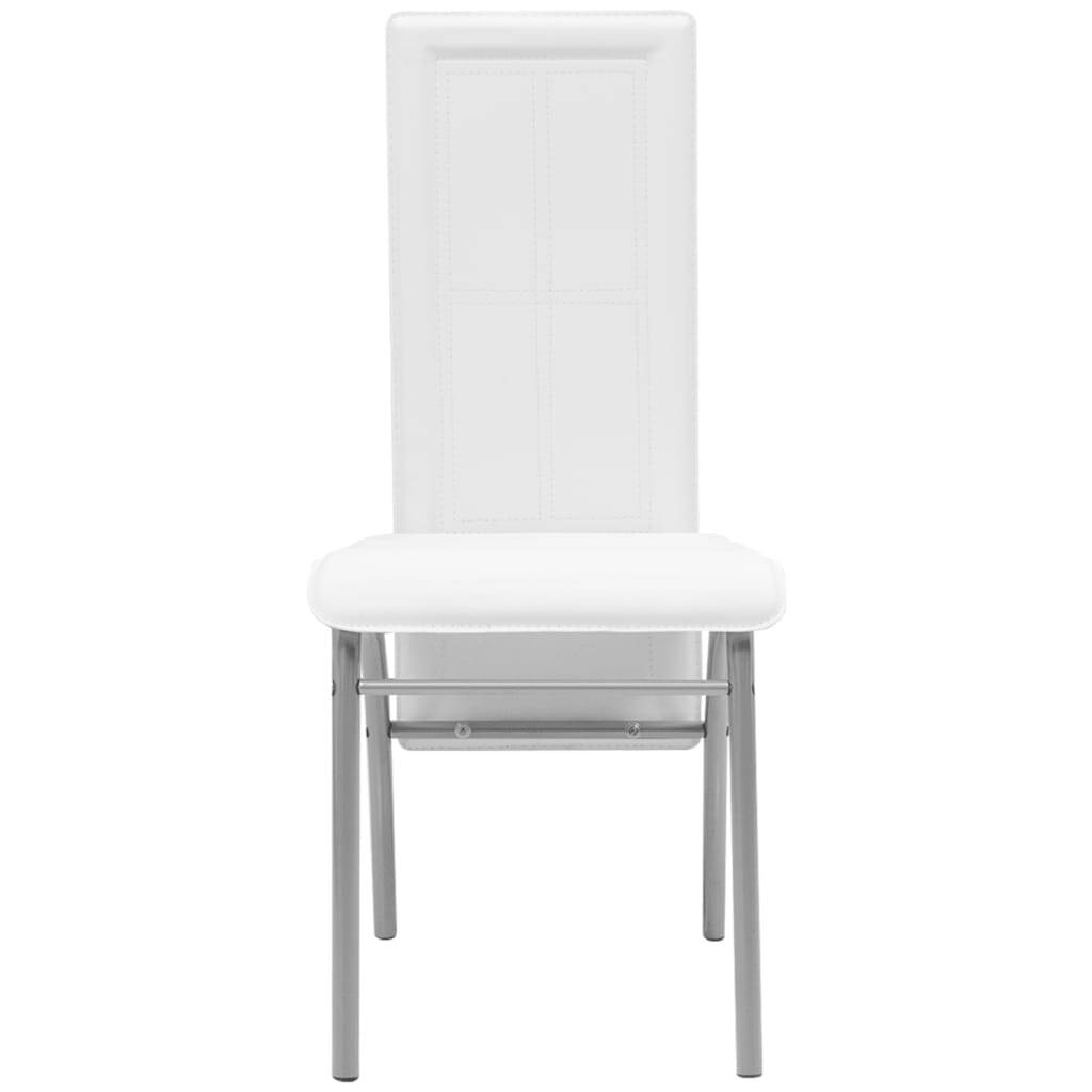 Dining Chairs 4 pcs White Faux Leather