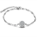Stainless Steel Openable Aromatherapy Essential Oil Diffuser Box Adjustable Life Tree Essential Oil Bracelet - 09style